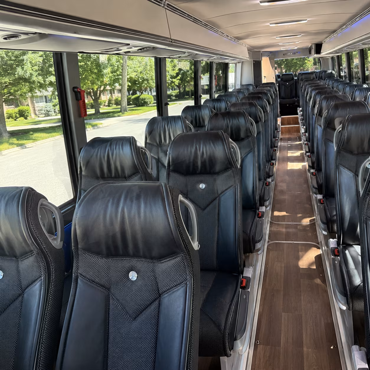 miami gardens 40 passenger charter bus inside
