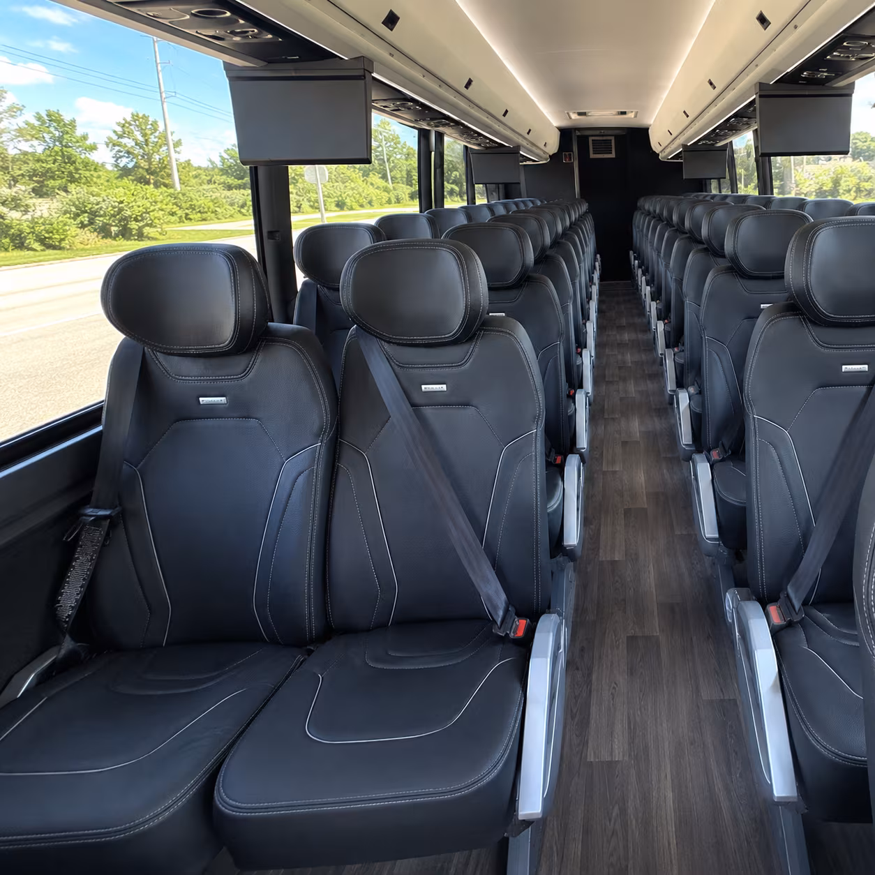 miami gardens 47 passenger charter bus inside