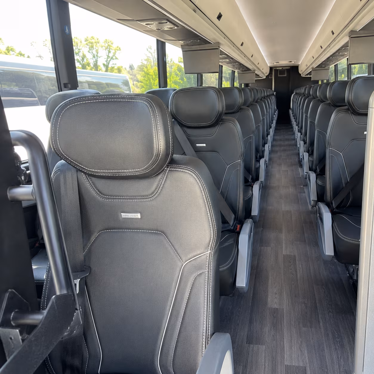 miami gardens 47 passenger charter bus interior