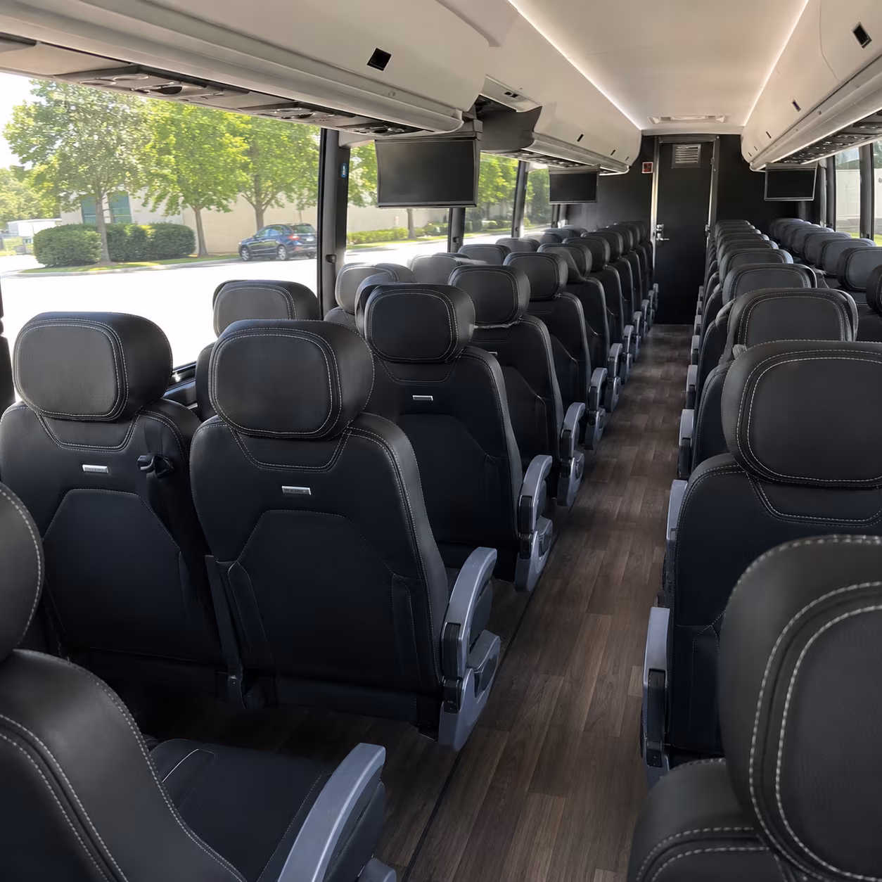 miami gardens 56 passenger charter bus interior